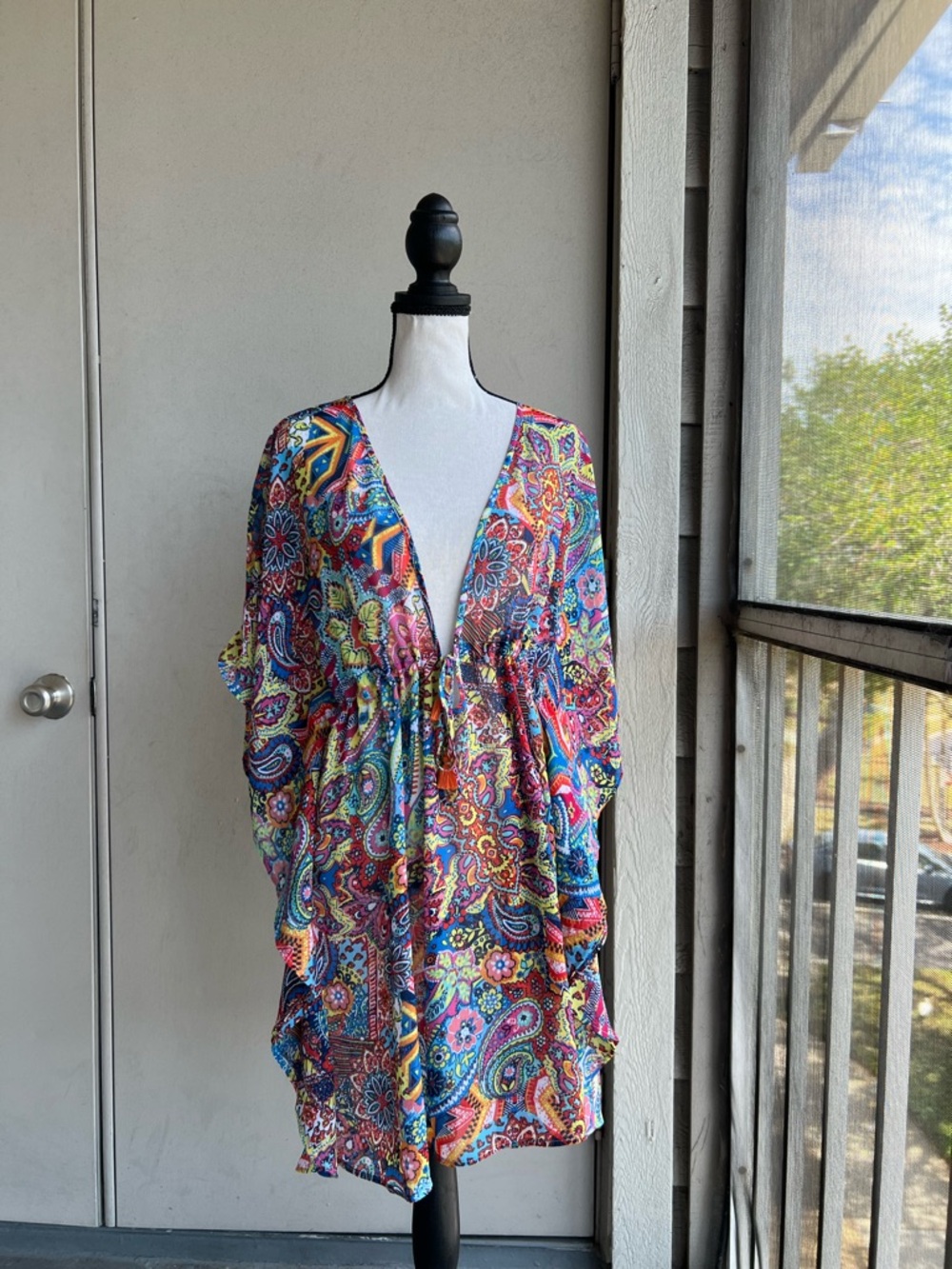Bleu Rod Beattie Multicolor Paisley Swim Coverup - Picture 8 of 12